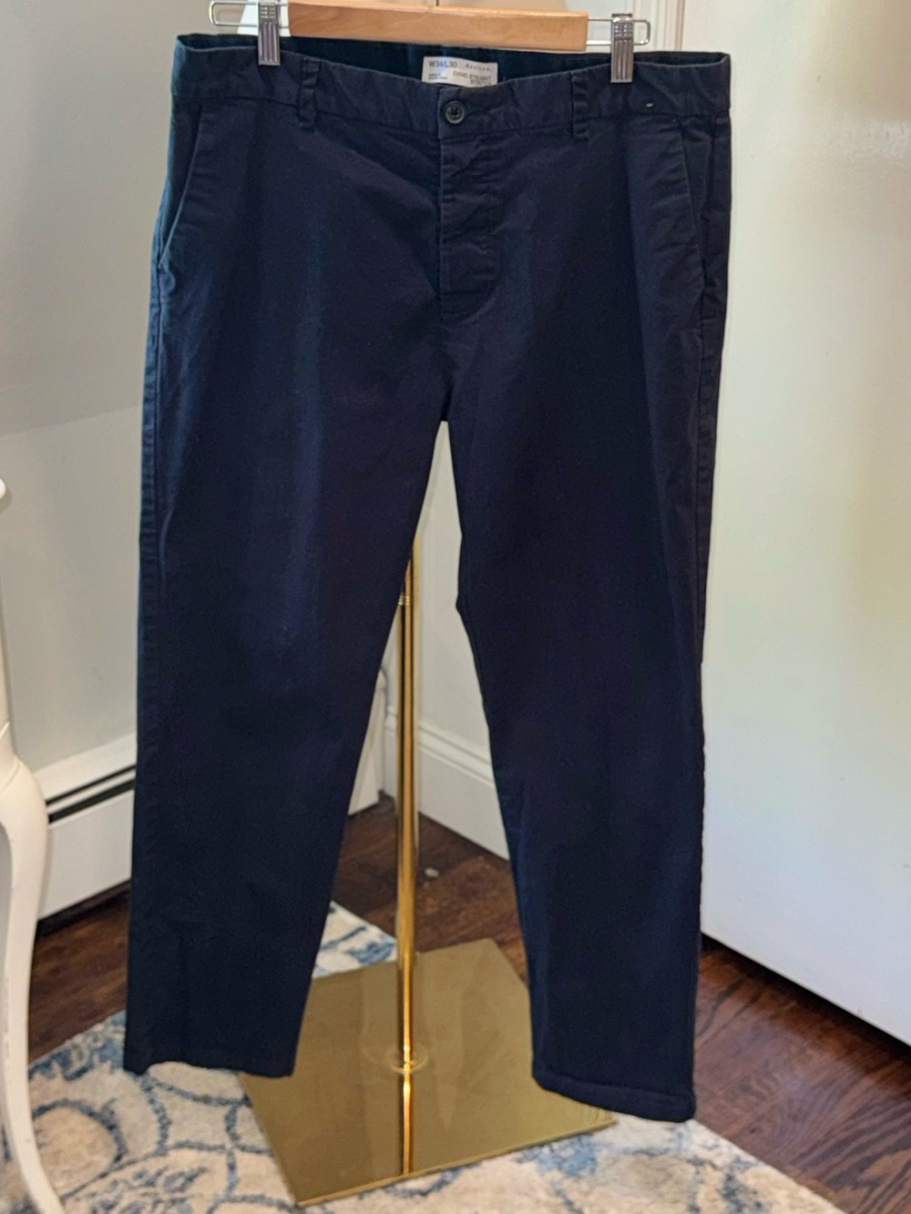 Primark Denim Co. Navy Chino Straight Stretch Pants | 34x30